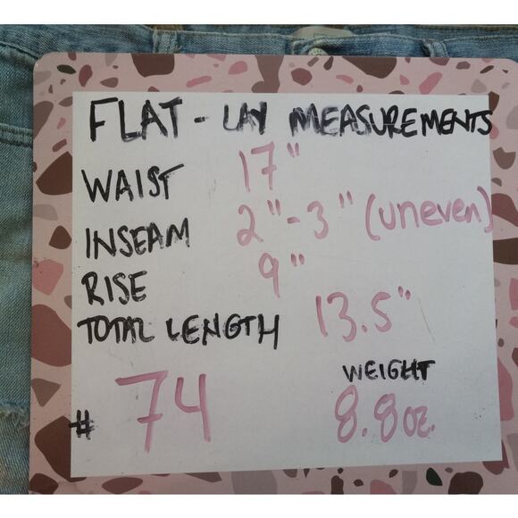 VNTG Y2K Gap 1969 Denim Cutoff Shorts 8 Long & Lean Upcycled Distressed Frayed - Picture 7 of 8